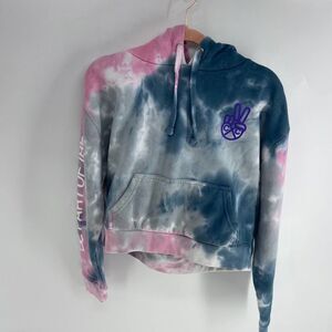 Cross Colors Black Lives tie dye Cropped Graphic hoodie NWT Womens M
